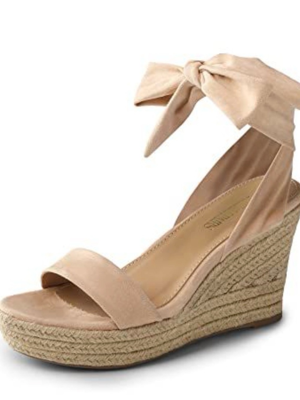DREAM PAIRS Women's Espadrille Wedge Sandals, Size 11, Nude